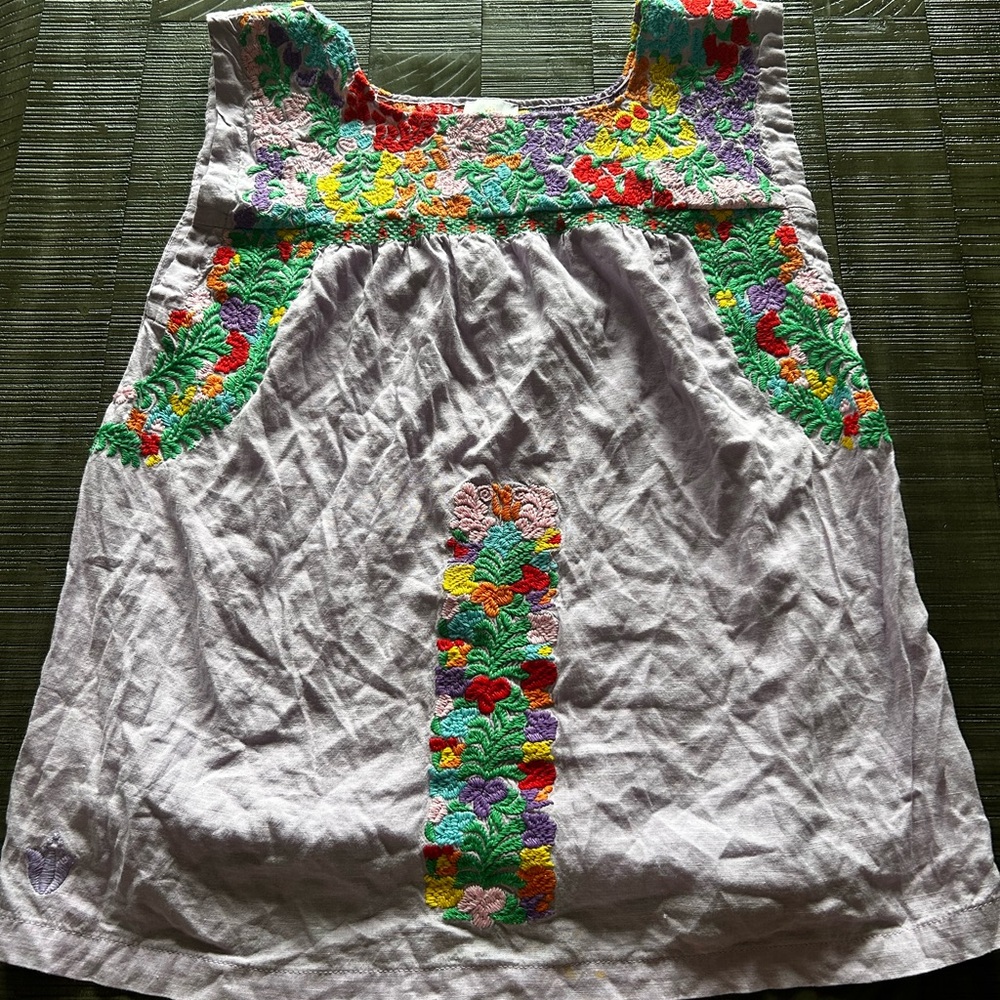Purple flower Sleeveless tank top with Square Neck
